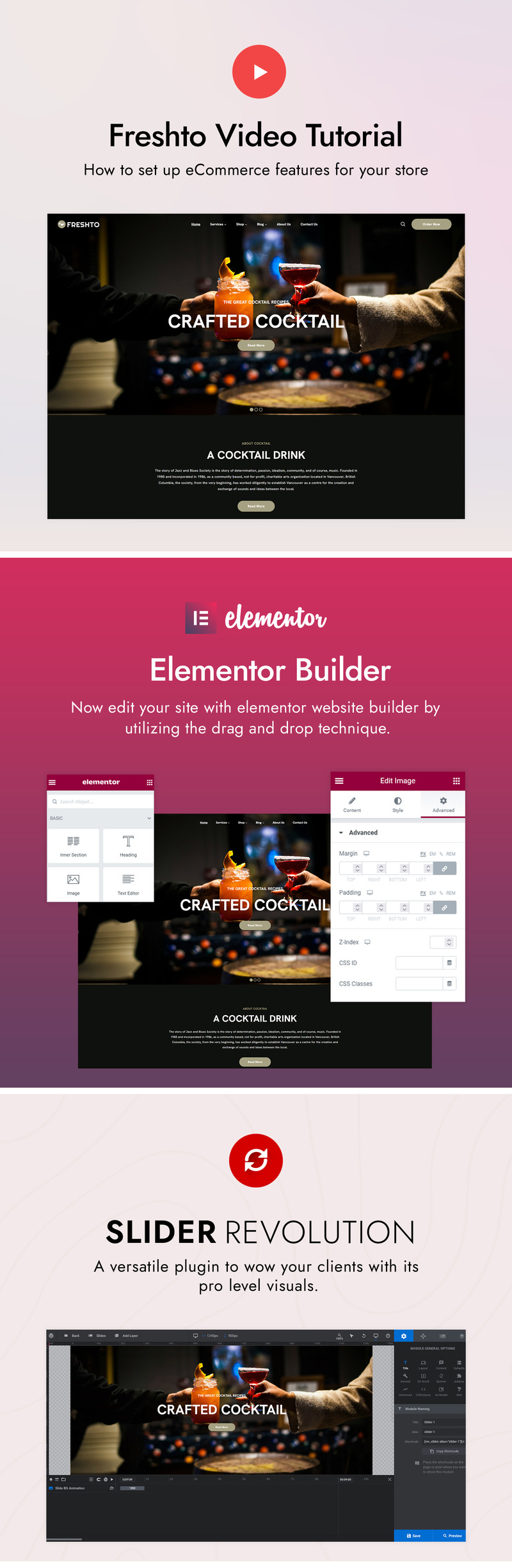Freshto Kokteyl Bar ve Restoran WordPress Teması - Features Image 3