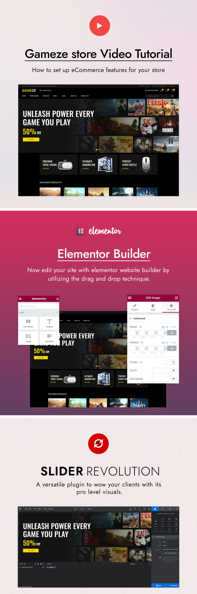 Gameze — тема WooCommerce для игрового и киберспортивного магазина - Features Image 3