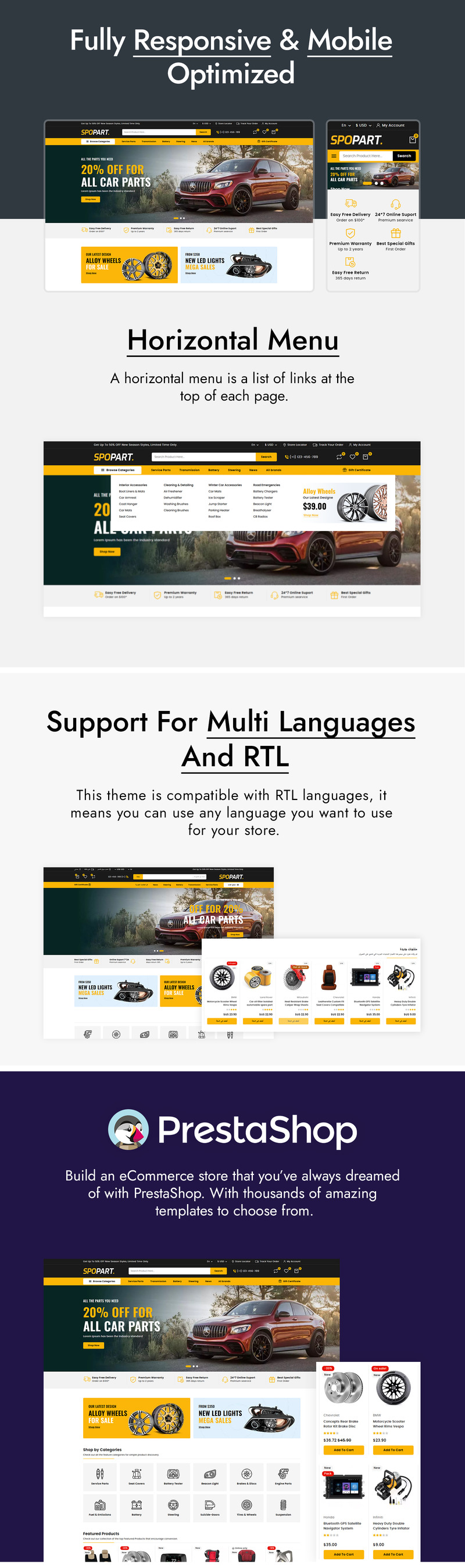 Spopart Autodíly a obráběcí stroje Téma PrestaShop - Features Image 2