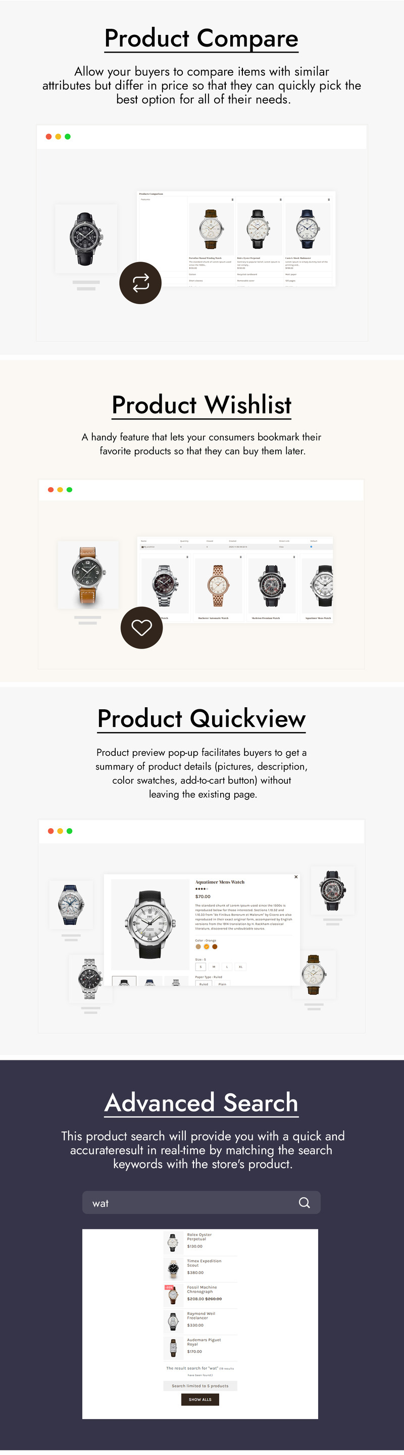 Watcache - 珠宝和手表商店 Prestashop 主题 - Features Image 3