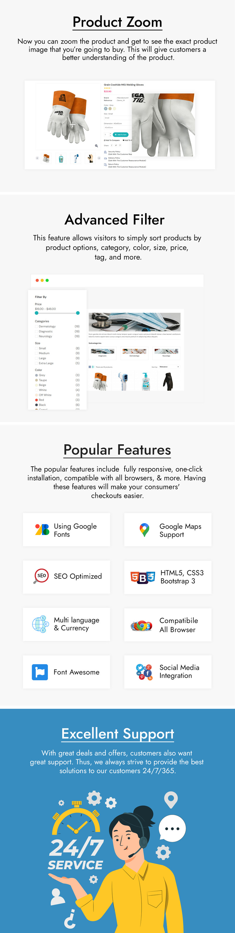 Madimic - Medical and Drug Store PrestaShop 主题 - Features Image 3