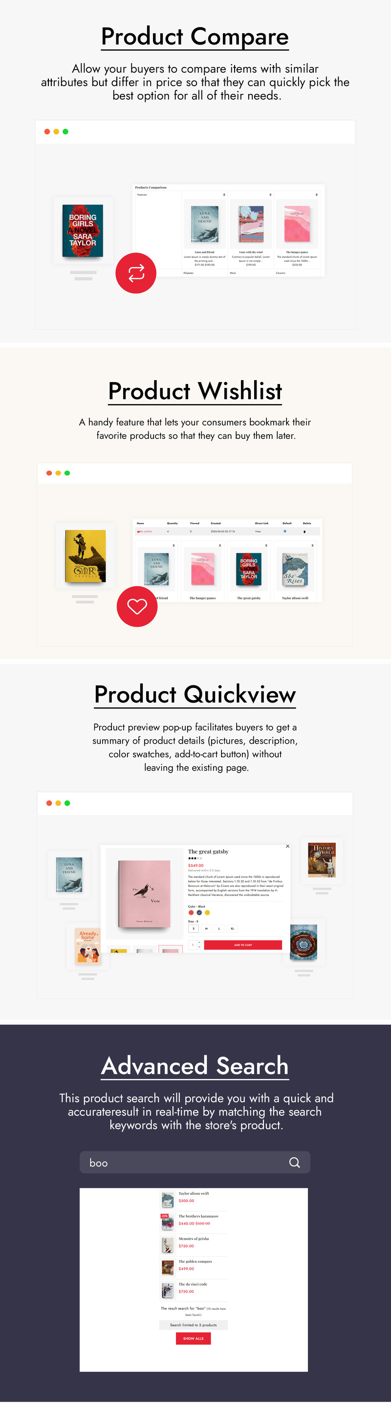 Bookitis — Тема оформления PrestaShop для книжного магазина и магазина канцелярских товаров. - Features Image 3