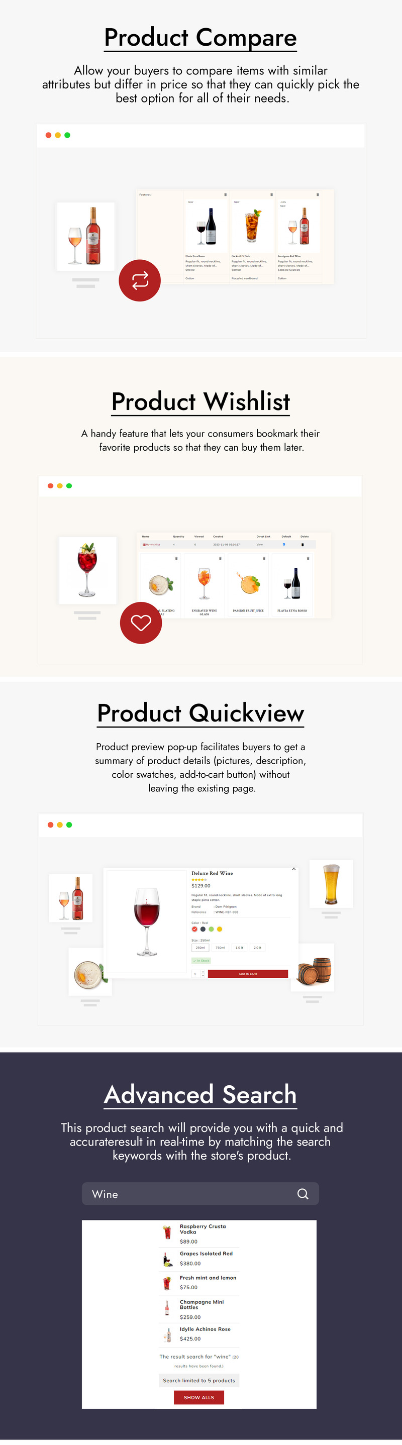 Clovind — тема PrestaShop для винного магазина и виноградников - Features Image 3