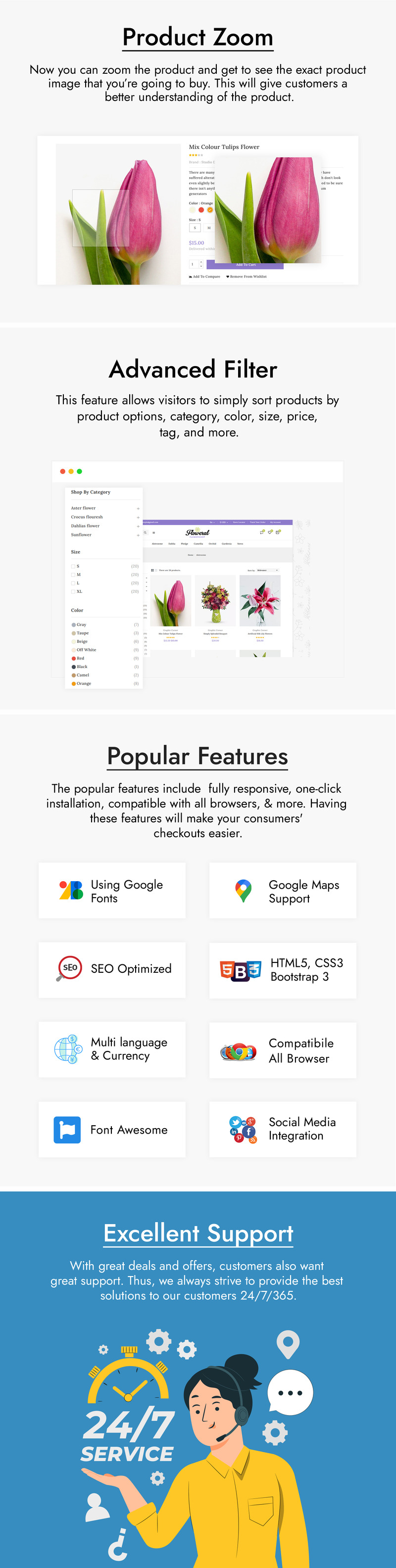Floweral – květinové a dárkové téma PrestaShop - Features Image 4
