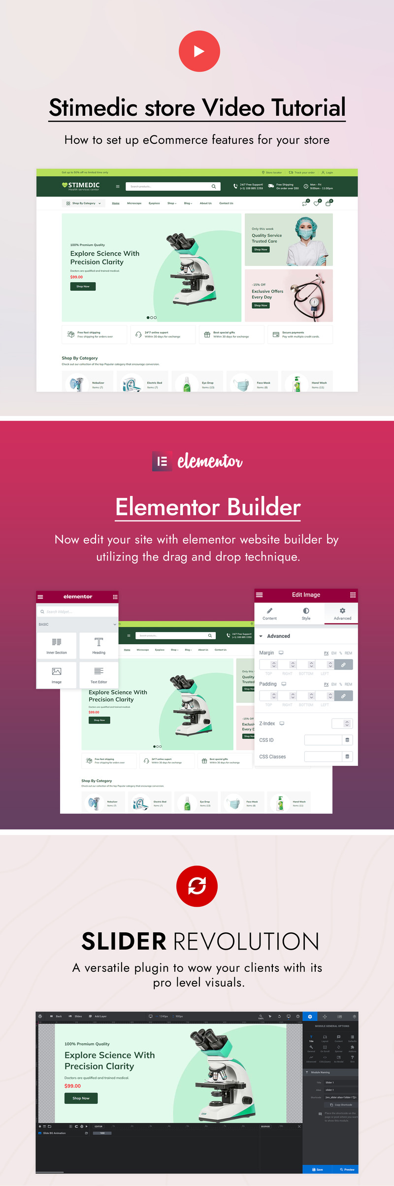 Stimedic Medicinsk Butik WooCommerce WordPress-tema - Features Image 3
