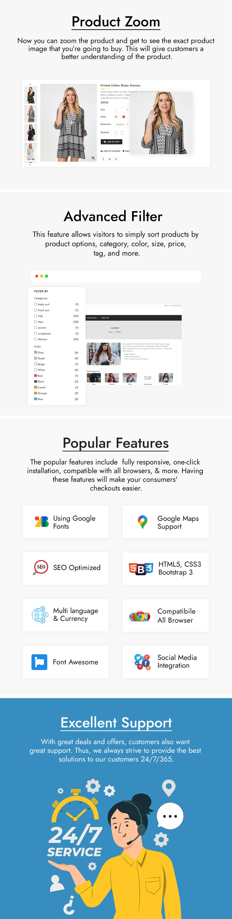 Clothfleck Fashion Designer Clothes Store PrestaShop Theme - Features Image 3