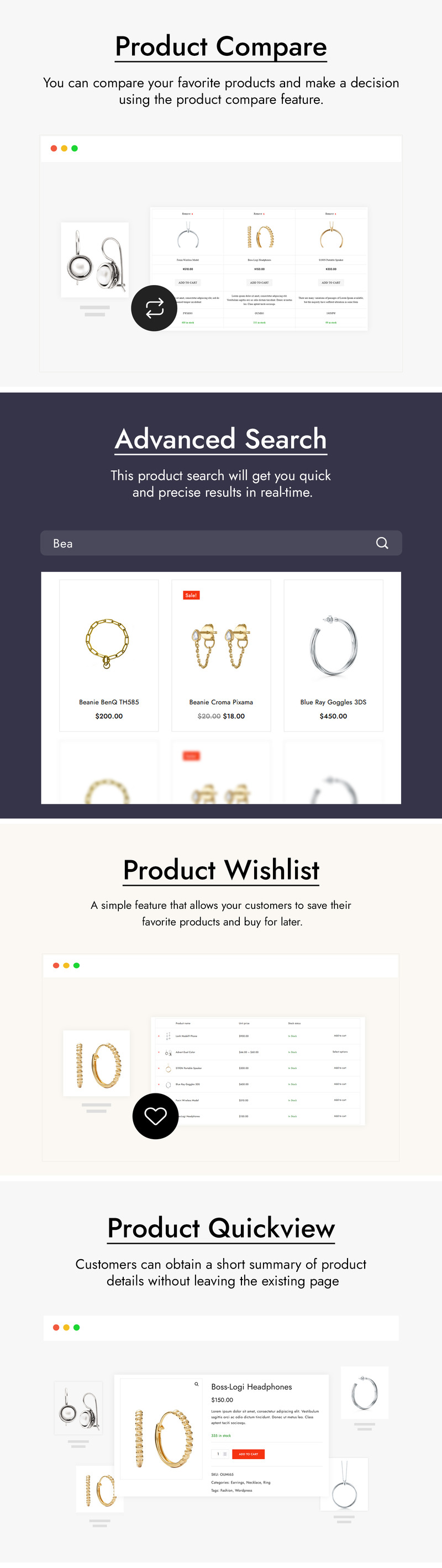 Motyw Glitzely Jewelry and Diamond WooCommerce - Obraz funkcji 4