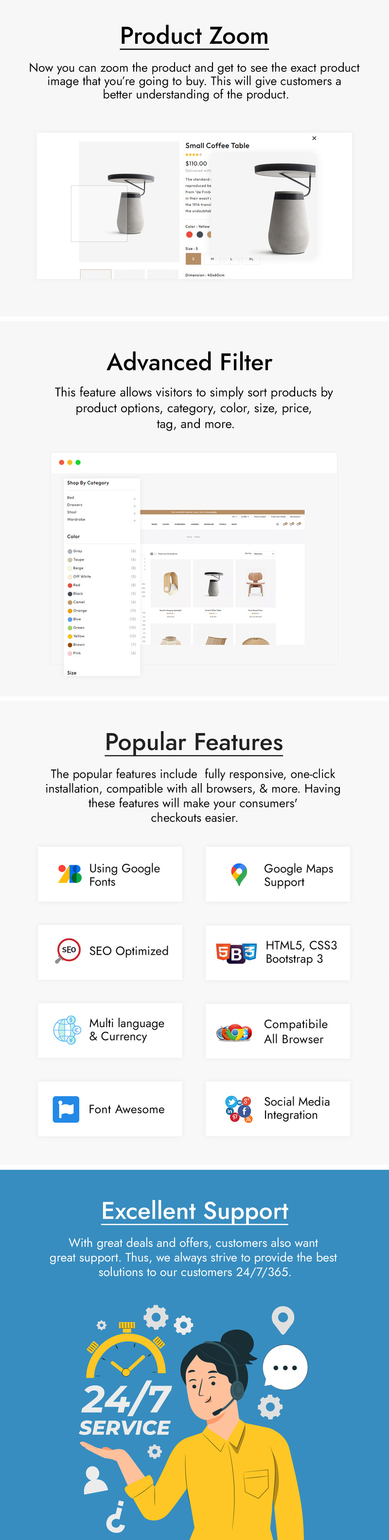 InHight - Mobilya ve Ev Dekorasyonu PrestaShop Teması - Features Image 4