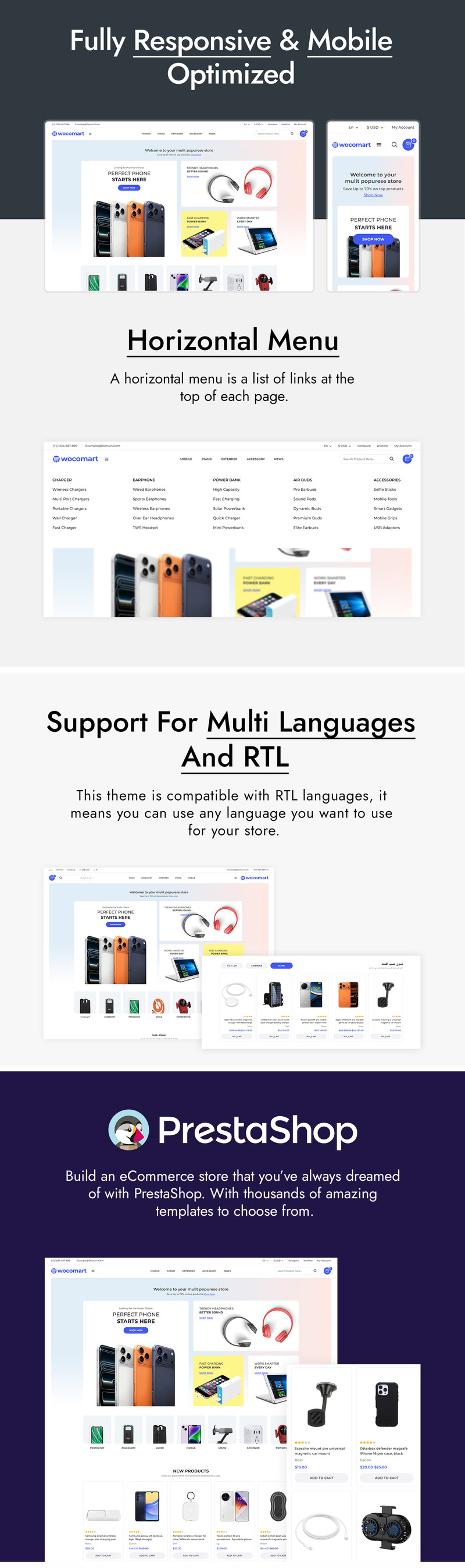 Wocomart - Mobile Shop & Electronics Store PrestaShop Theme - Features Image 2