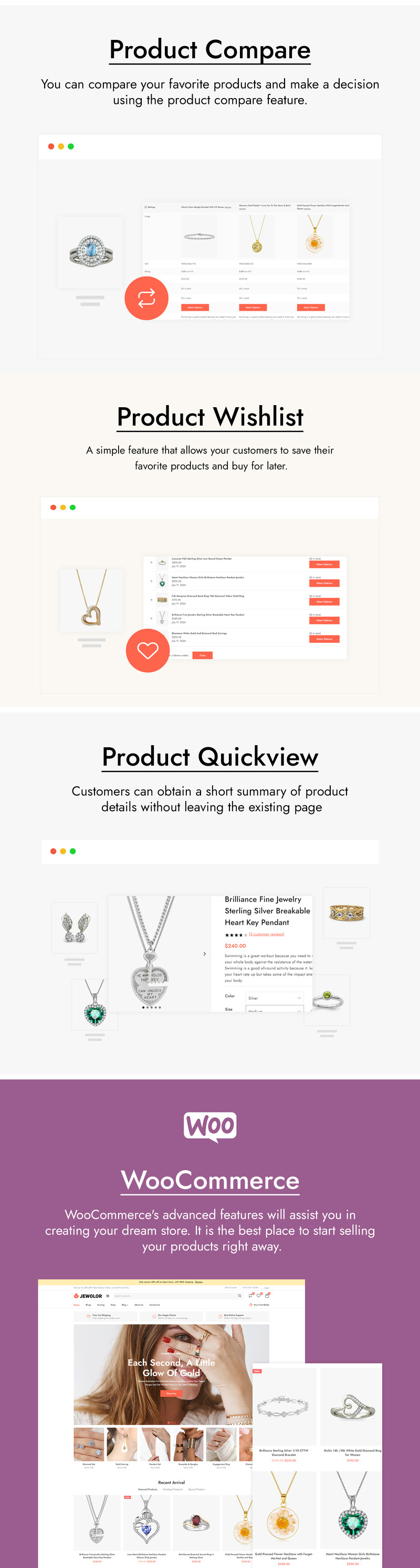 Jewolor - Tema WooCommerce Elementor de joalheria - Features Image 4
