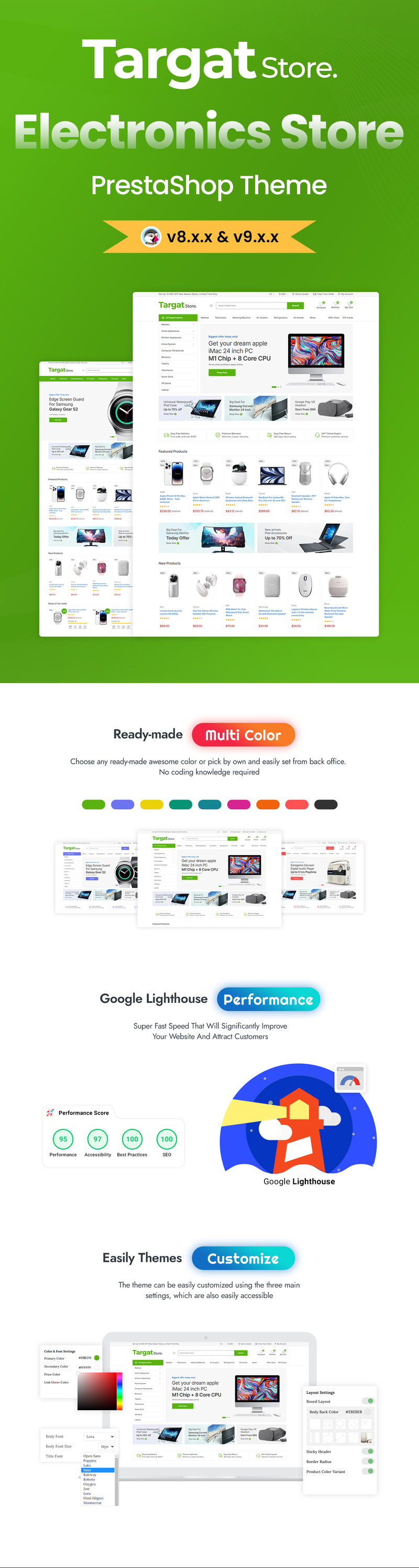 Targat - Electronics and Mega Shop PrestaShop 主题 - Features Image 1