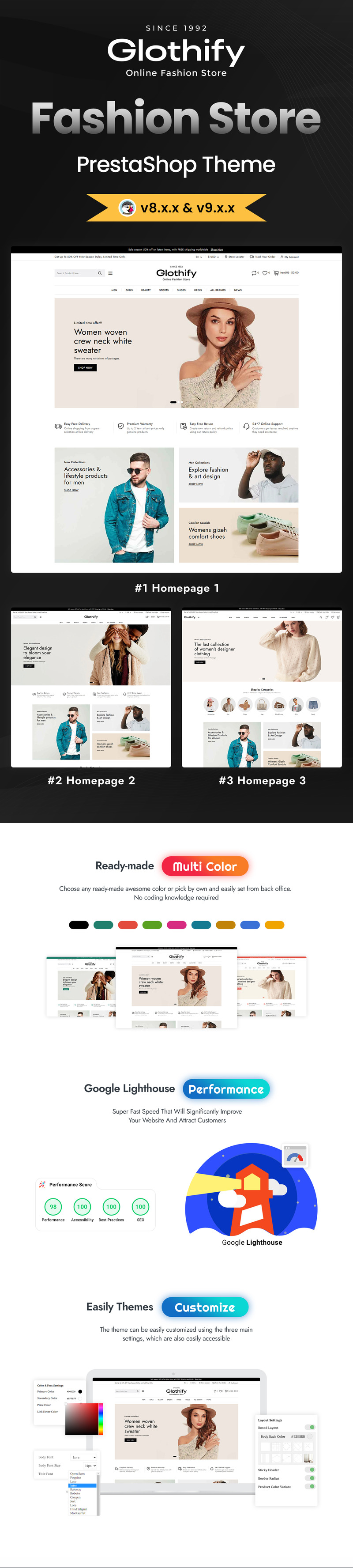 Glothify - Fashion and Apparel PrestaShop Theme - Features Image 1
