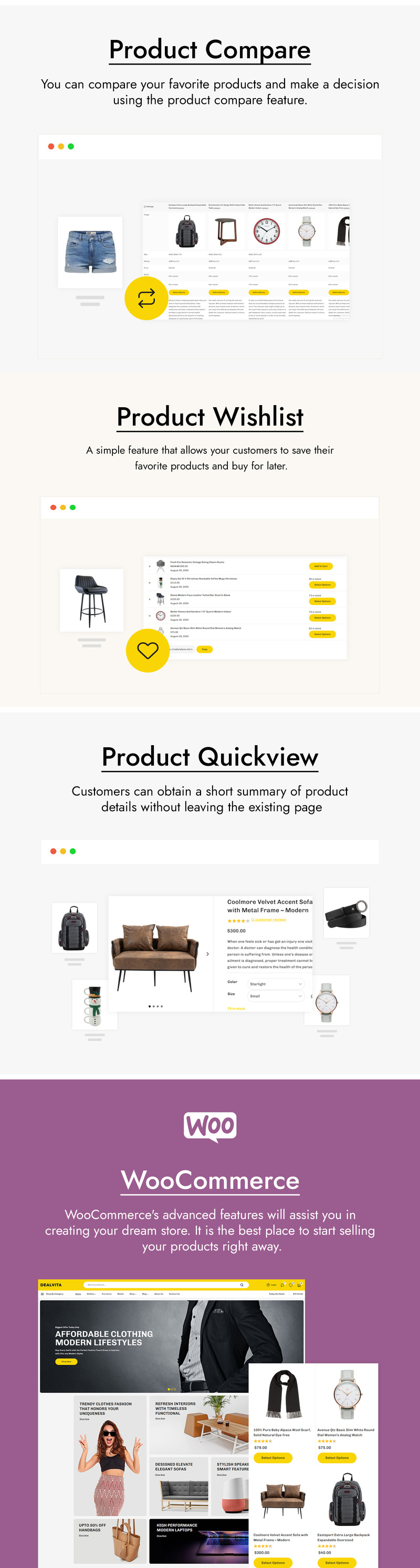 Dealvita Modern Mega Mağaza WooCommerce WordPress Teması - Features Image 4