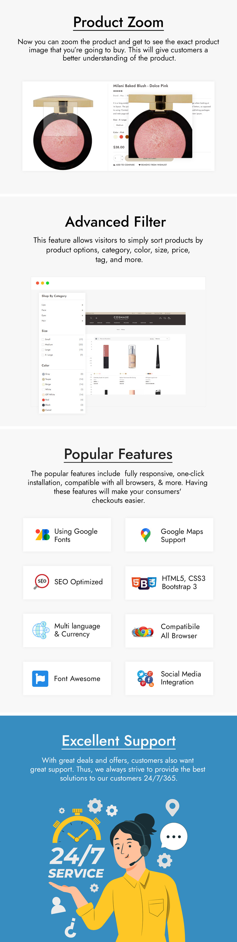 PrestaShop тема для магазину краси та косметики Cosmaxe - Features Image 4