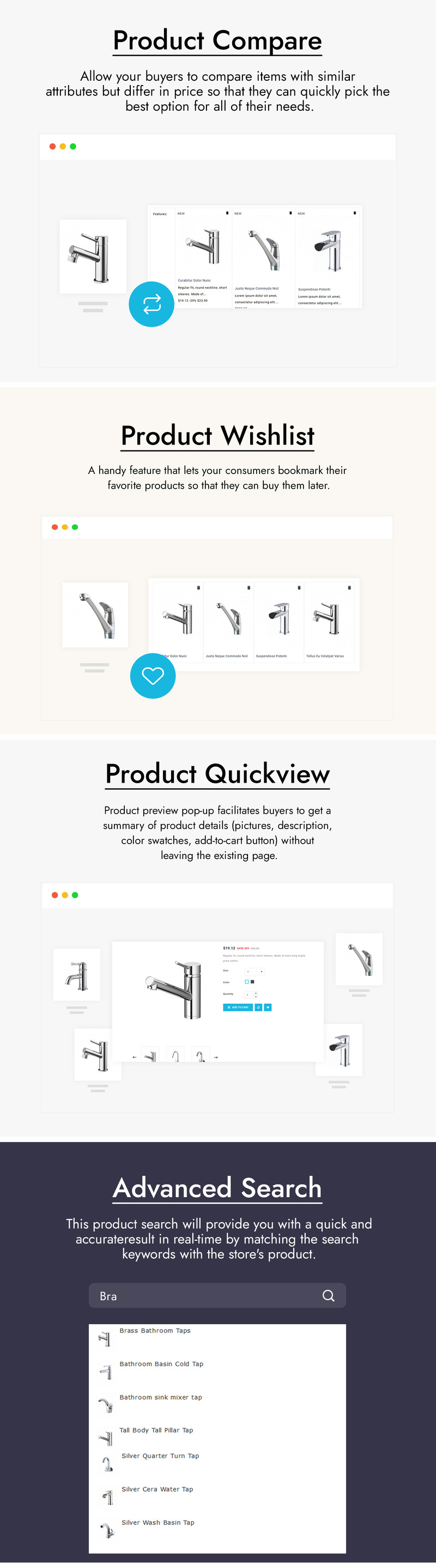 TapTake - Sanitary, Plumbing & Bathroom Accessories Store PrestaShop Theme - Features Image 2