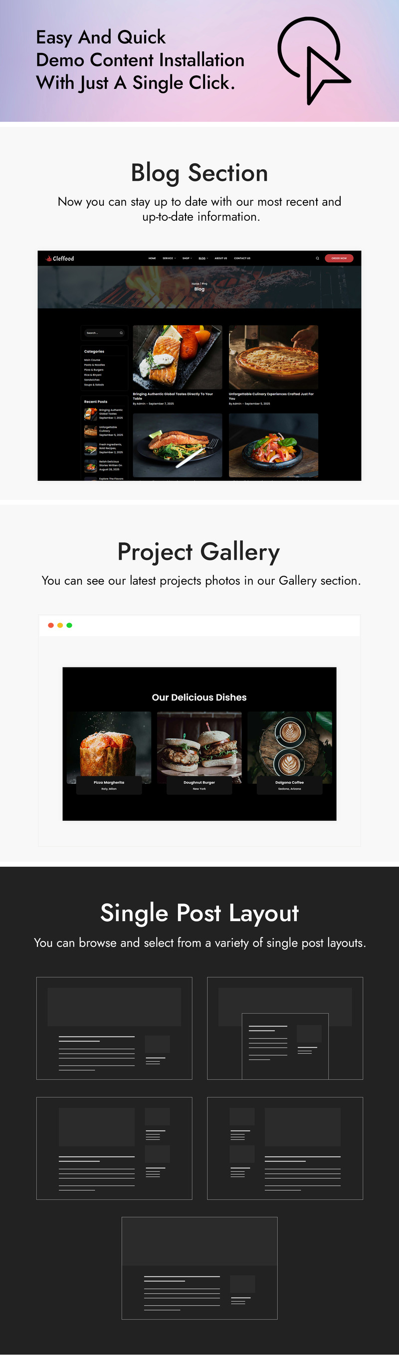 Cleffood - Çok Amaçlı Restoran ve Kafe WordPress Teması - Features Image 4