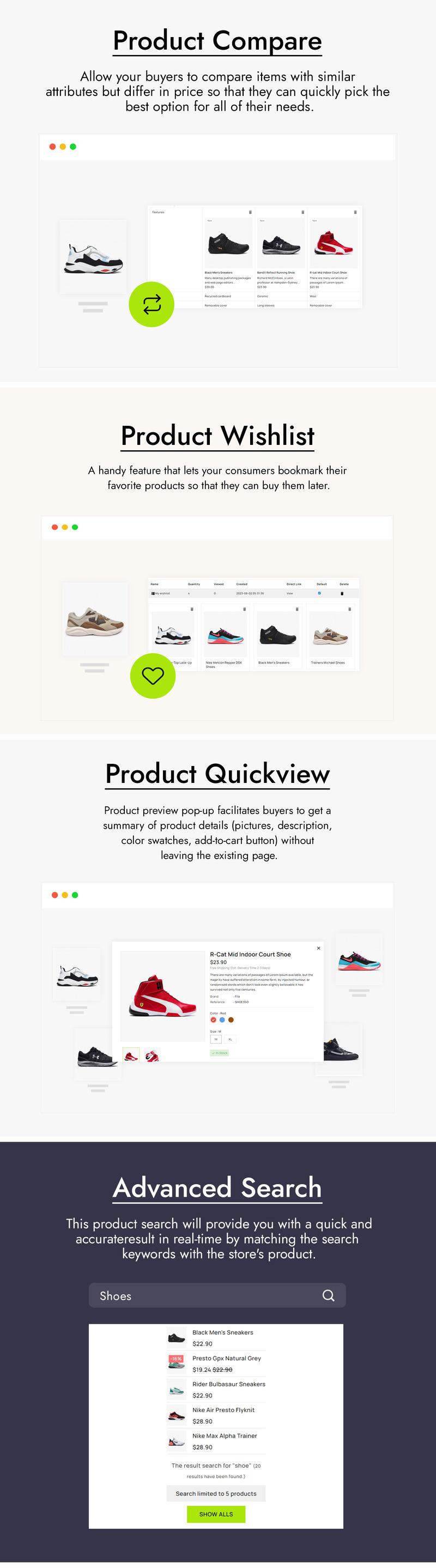 Shoedel - Negozio di scarpe e accessori Tema PrestaShop - Caratteristiche Immagine 3
