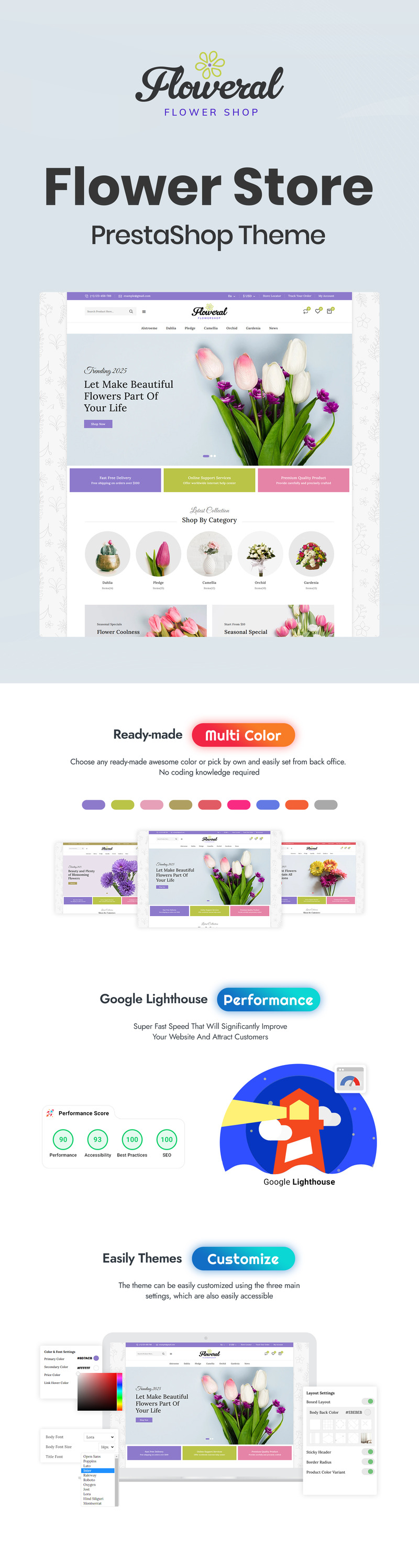 Floweral – květinové a dárkové téma PrestaShop - Features Image 1