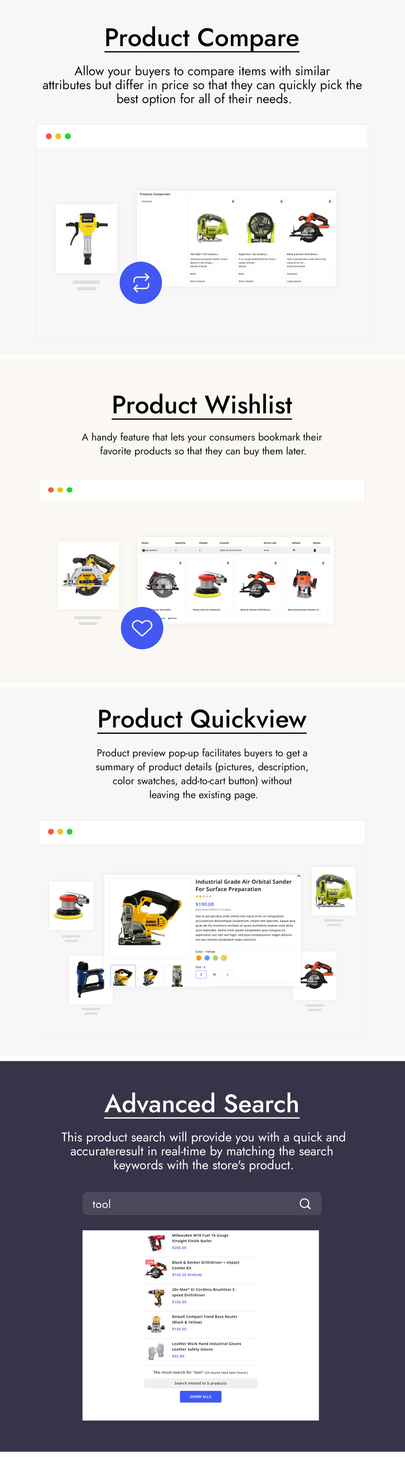 Toolieo - Power Tools & Hardware Prestashop Theme - Features Image 3