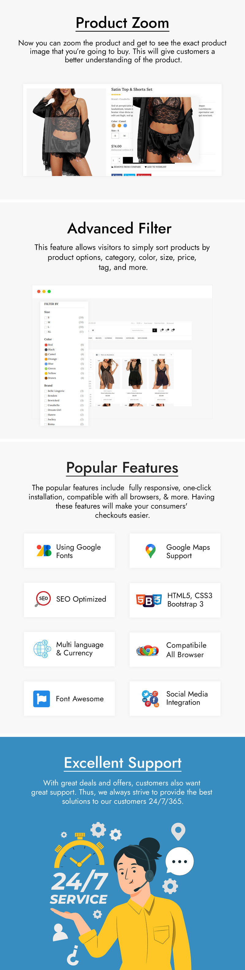 Lingerie & Mode PrestaShop Responsief Thema - Features Image 4