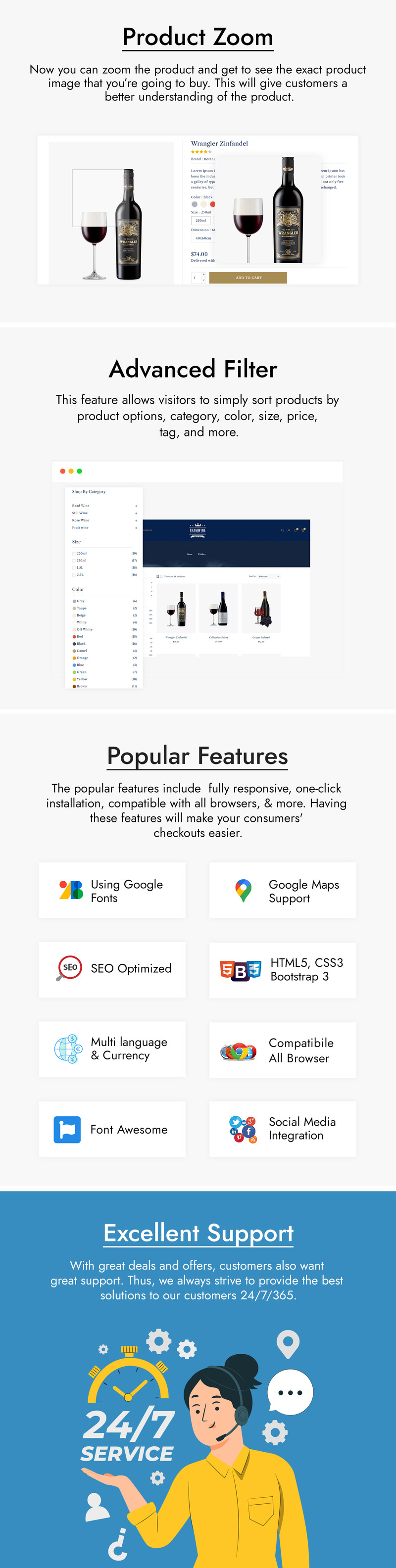 Tramwine Spirituosen- und Weinladen Prestashop Theme - Eigenschaften Bild 4