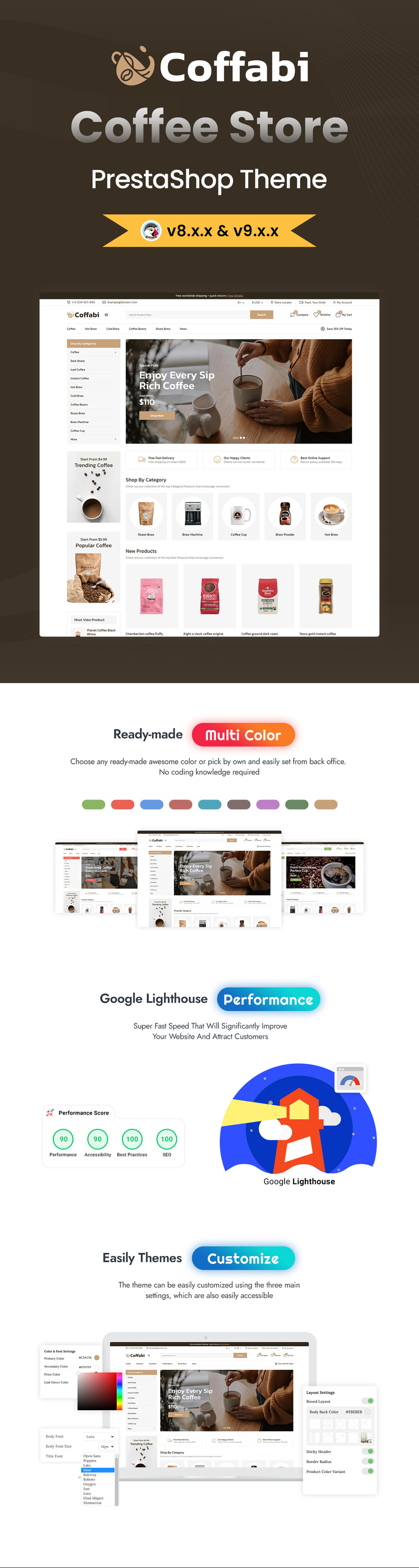 Coffabi - Kávézó és Éttermi Bolt PrestaShop Sablon - Features Image 1