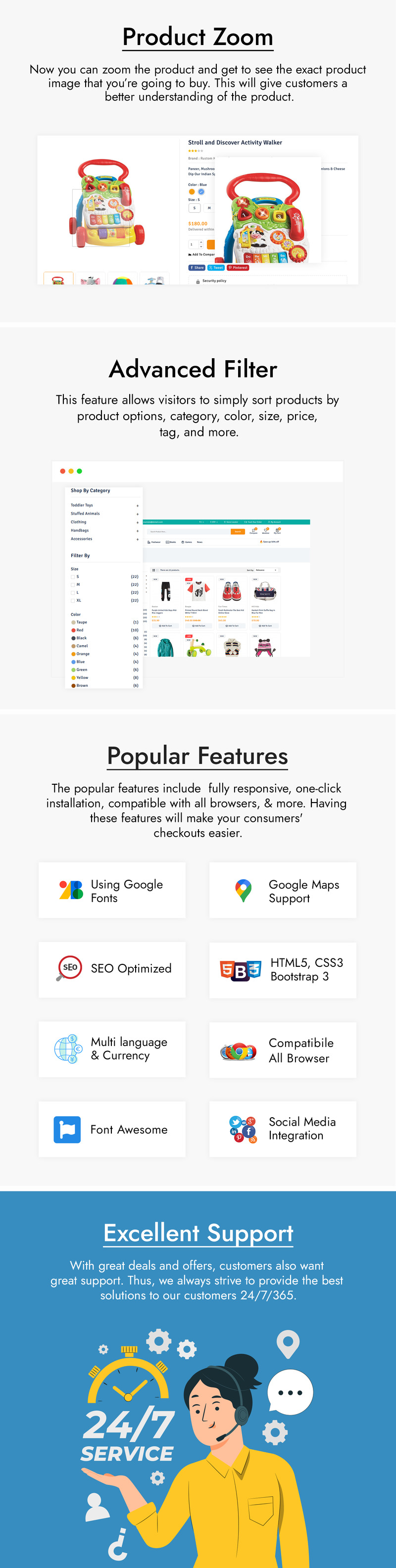 Totyiso - 儿童玩具和服装商店 Prestashop 主题 - Features Image 4