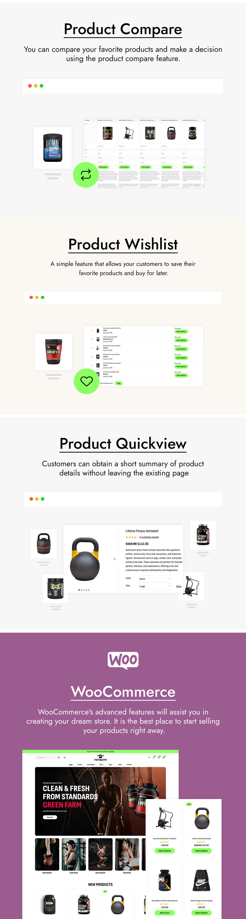 Fetagym - Тема WordPress для WooCommerce для магазина товаров для спортзала и спорта - Features Image 4