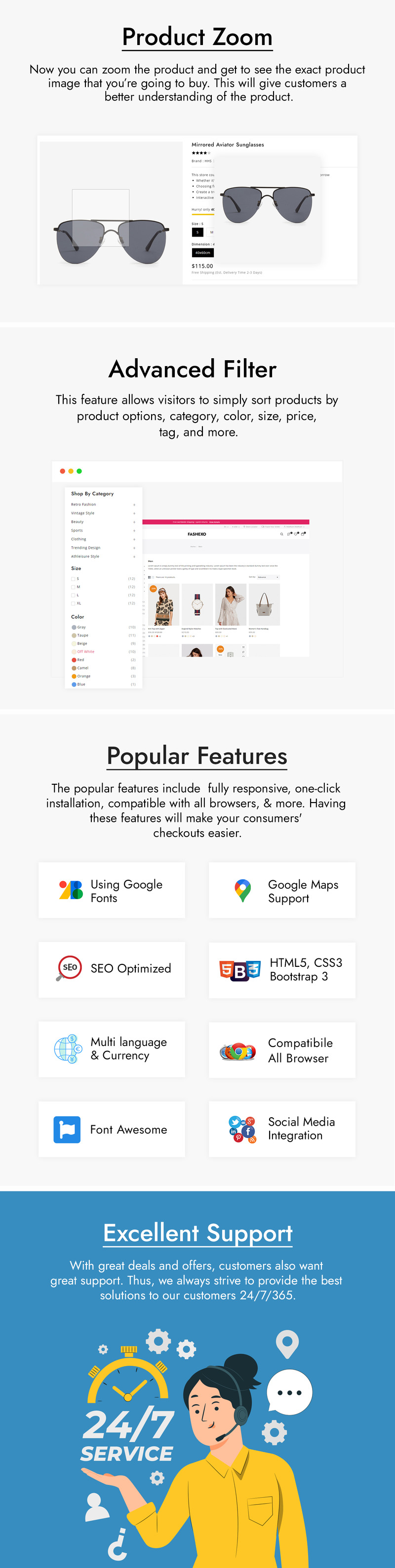 Fashexo - Divat- és ruhaüzlet PrestaShop téma - Features Image 4