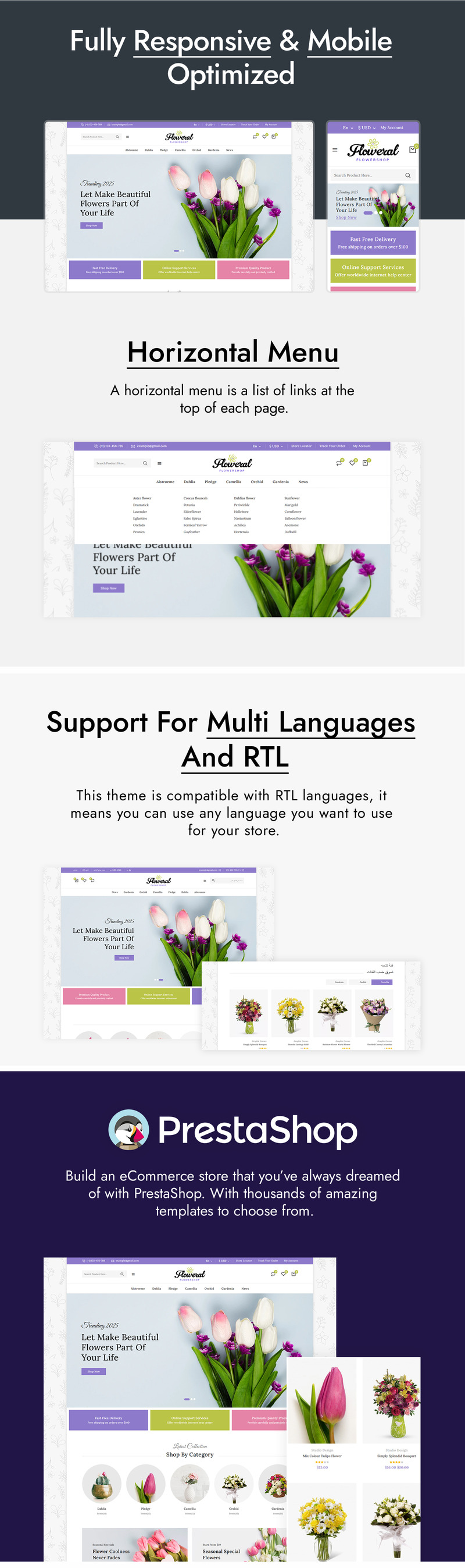 Floweral – květinové a dárkové téma PrestaShop - Features Image 2