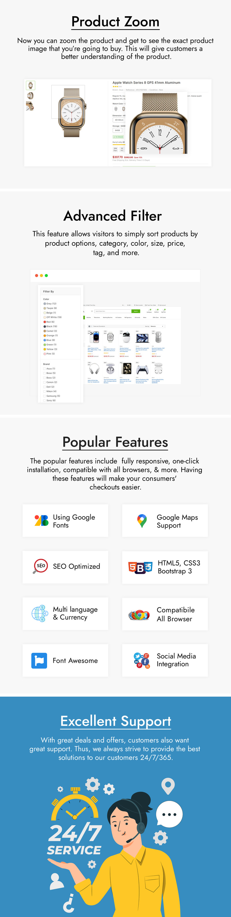 Targat - Electronics and Mega Shop PrestaShop 主题 - Features Image 4