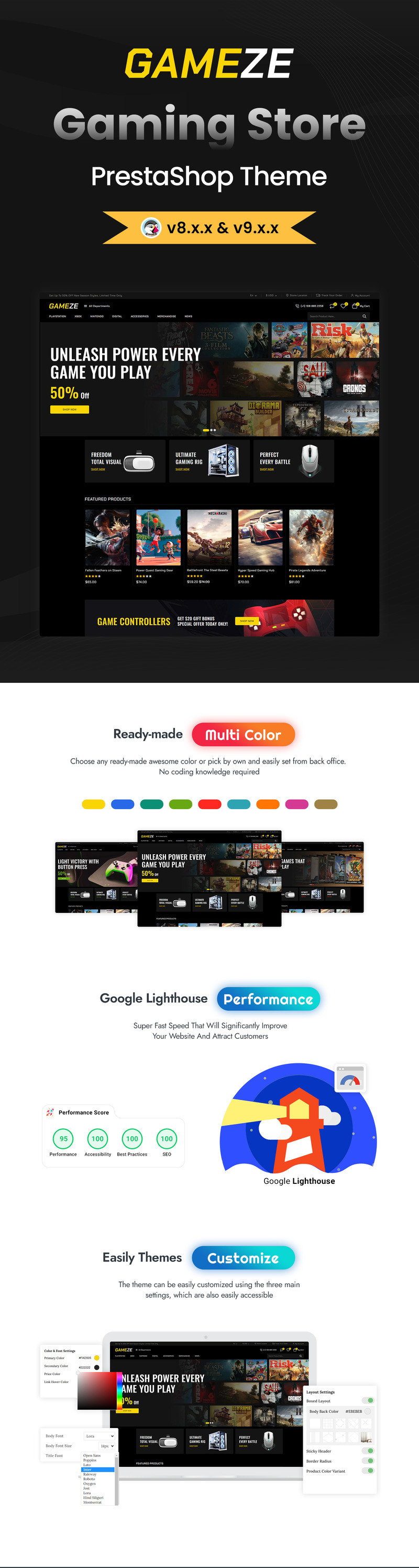 Gameze - Gaming and eSports Store Prestashop Theme - Features Image 1