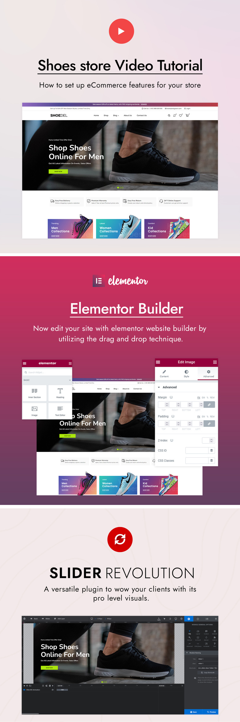 Shoedel – obchod s obuví a doplňky Téma WooCommerce - Features Image 3