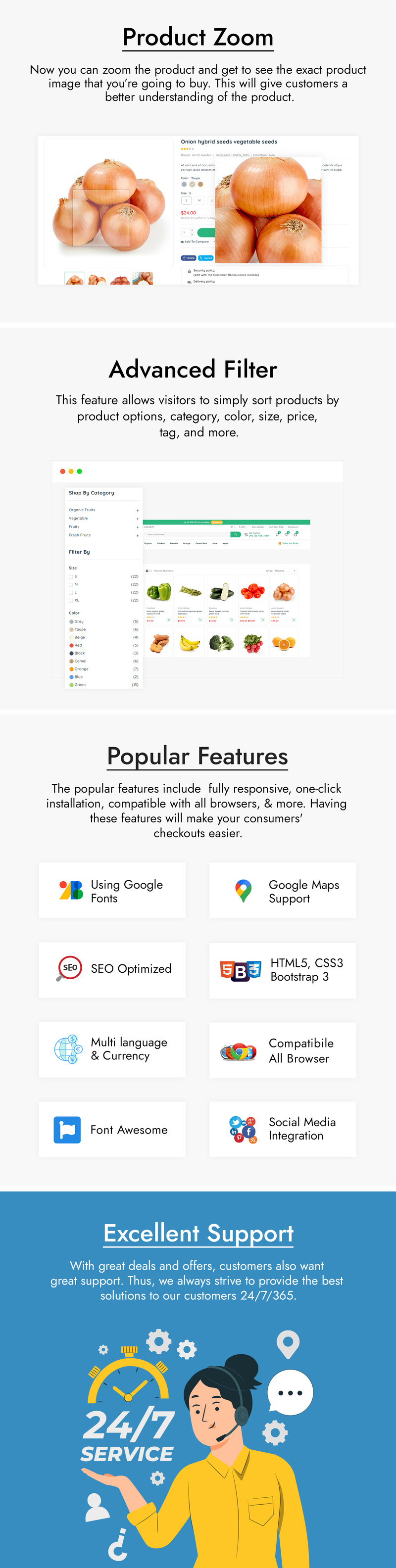 Freshvege - Thème PrestaShop pour épicerie et magasin d'alimentation bio - Caractéristiques de l’image 4