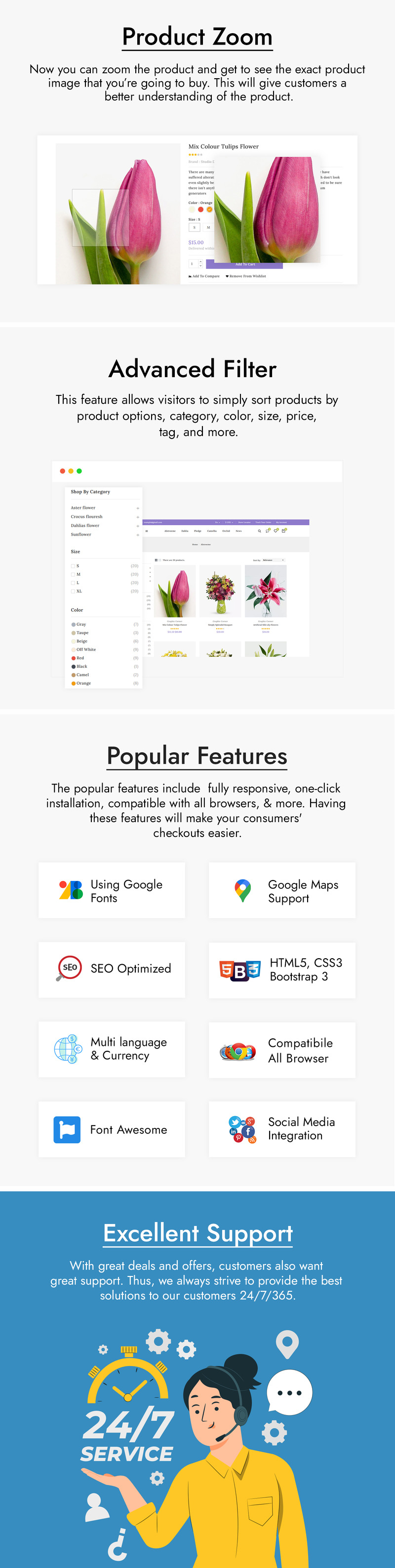 Floweral - Flower and Gift PrestaShop Theme - Features Image 4