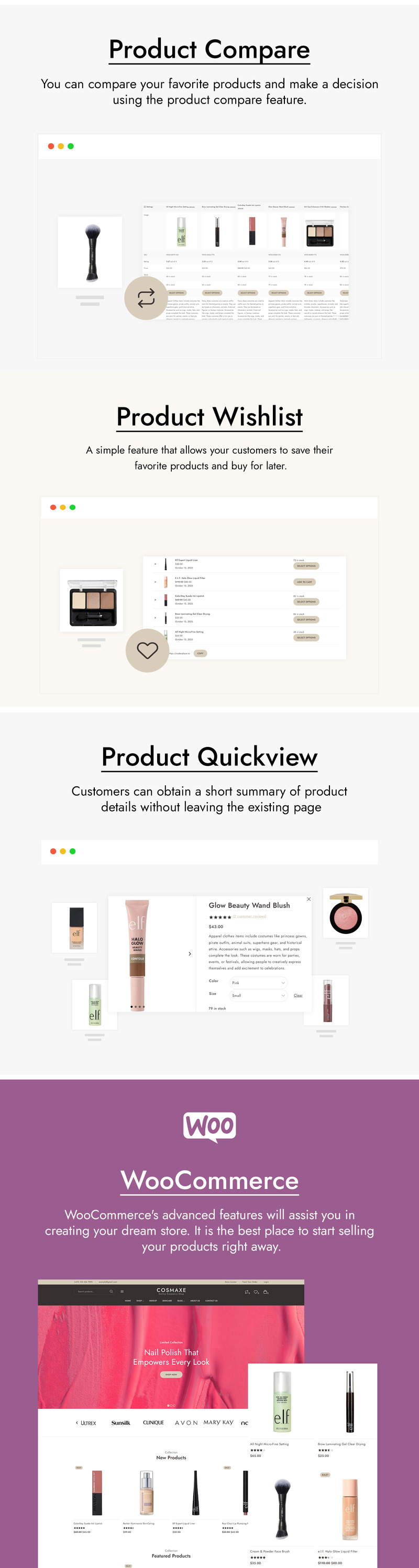 Cosmaxe — тема WooCommerce для магазина косметики и красоты - Features Image 4