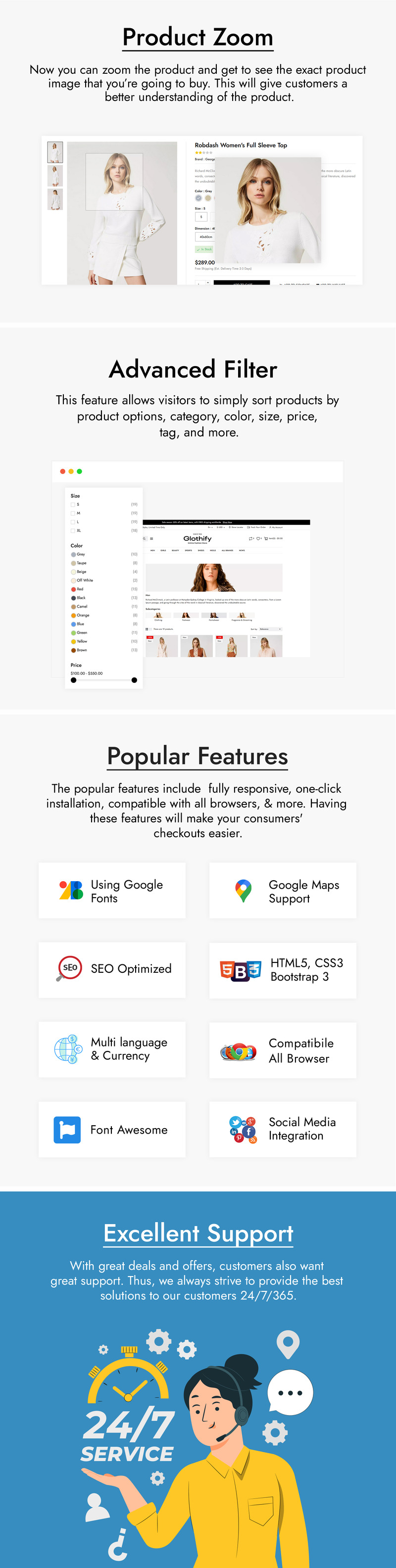 Glothify - Fashion and Apparel PrestaShop Theme - Features Image 4