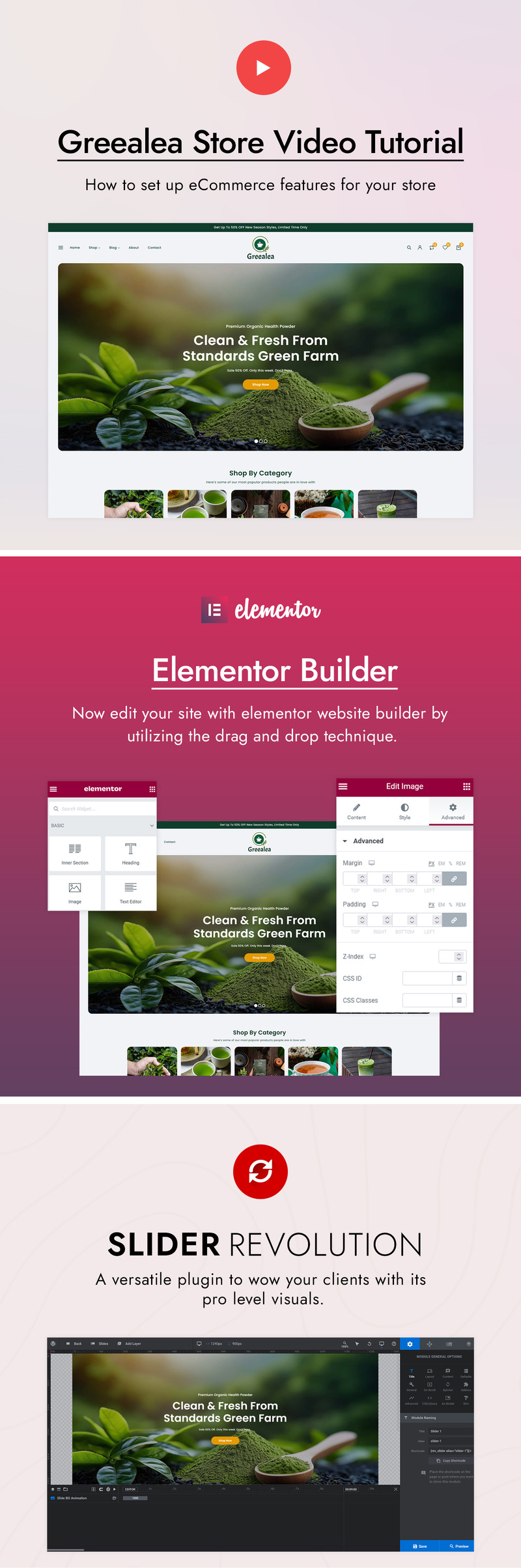 Greealea - Тема WordPress для магазина органического чая на WooCommerce - Features Image 3