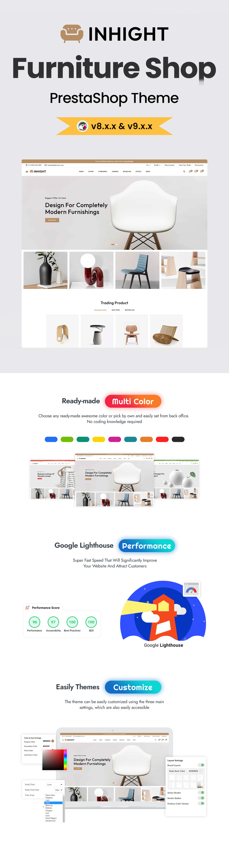 InHight - Thème PrestaShop pour meubles et décoration intérieure - Caractéristiques de l’image 1