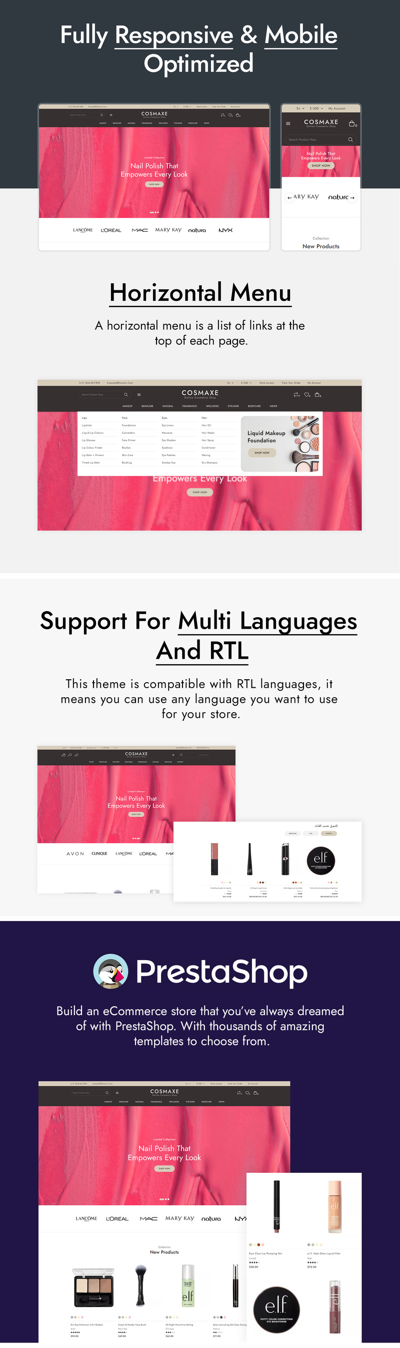 PrestaShop тема для магазину краси та косметики Cosmaxe - Features Image 2