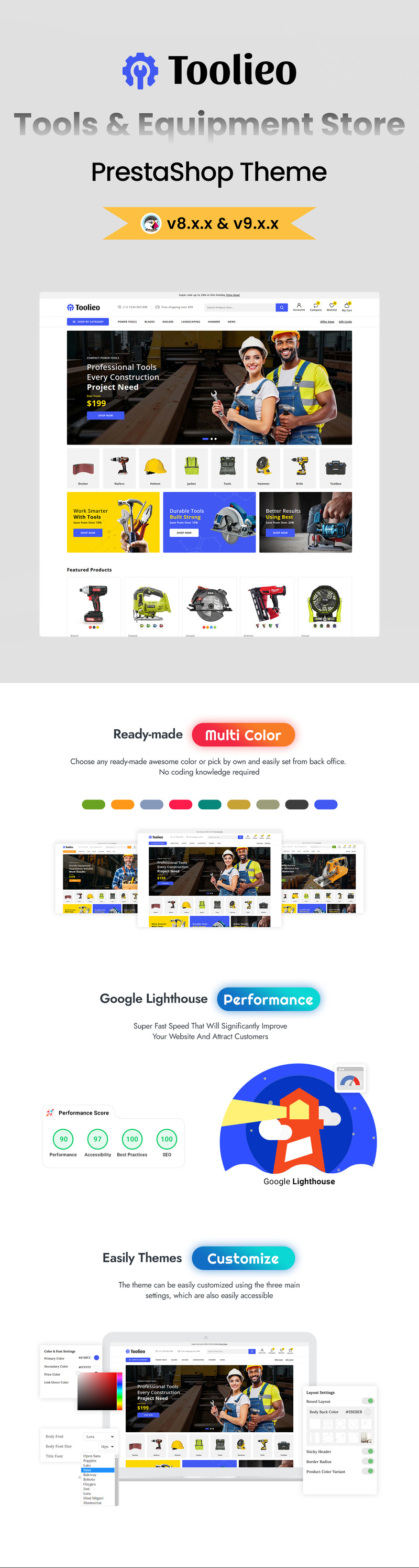Toolieo - Power Tools & Hardware Prestashop Theme - Features Image 1
