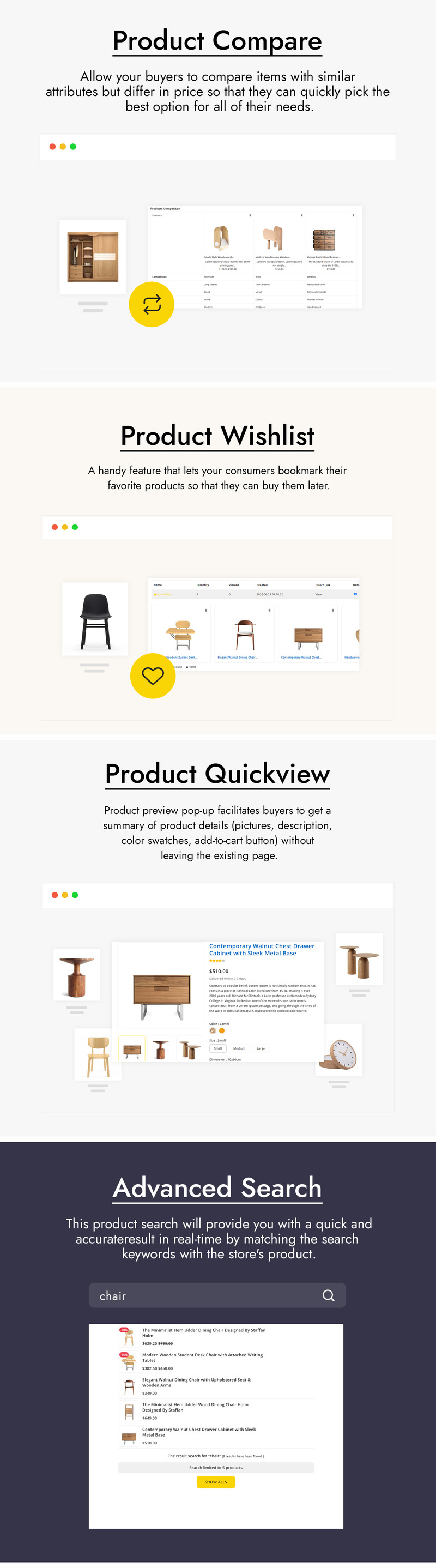 Decoravo - PrestaShop šablona pro obchod s bytovými dekoracemi a nábytkem - Features Image 3