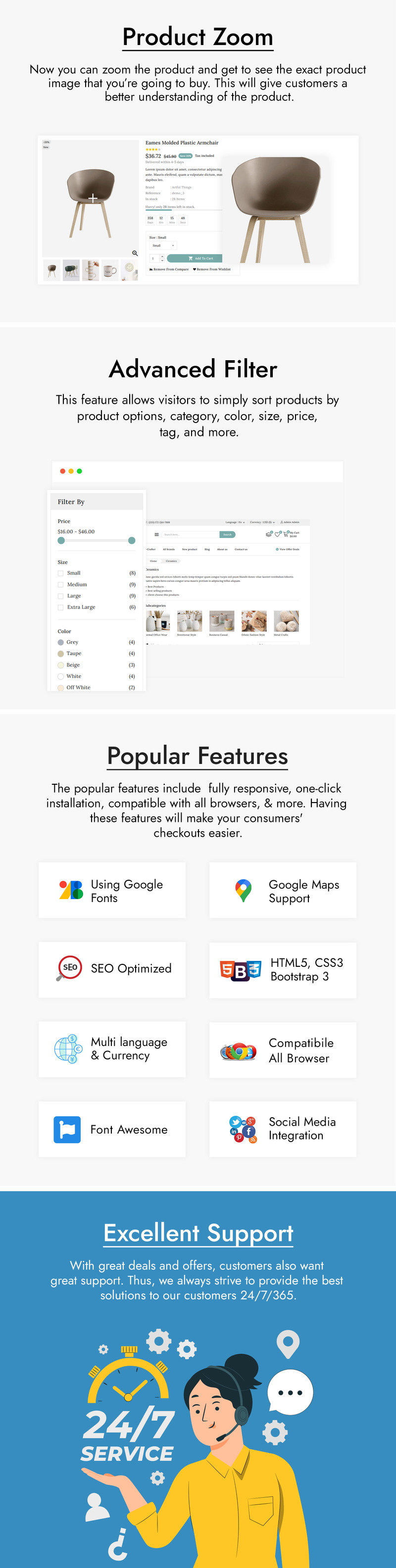 Artecra - Home Decor & Handicrafts Store Prestashop Theme - Features Image 3