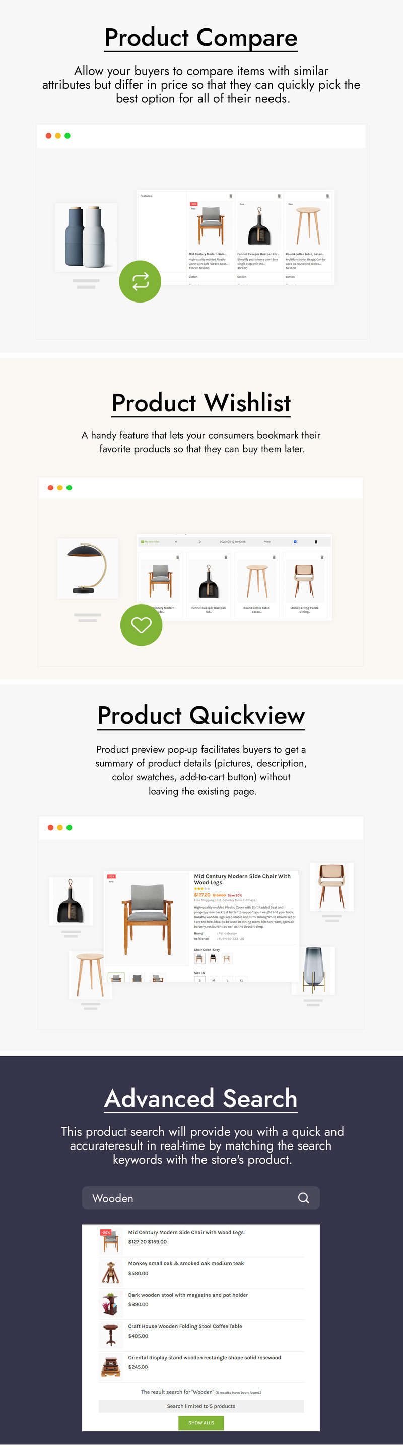 Bewoodie - Mobilya, Dekor ve El Sanatları PrestaShop Teması - Features Image 3