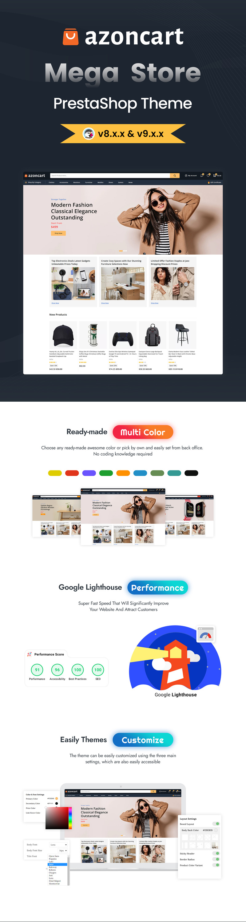 Azoncart Mehrzweck-Mega-Shop-Prestashop-Theme - Eigenschaften Bild 1