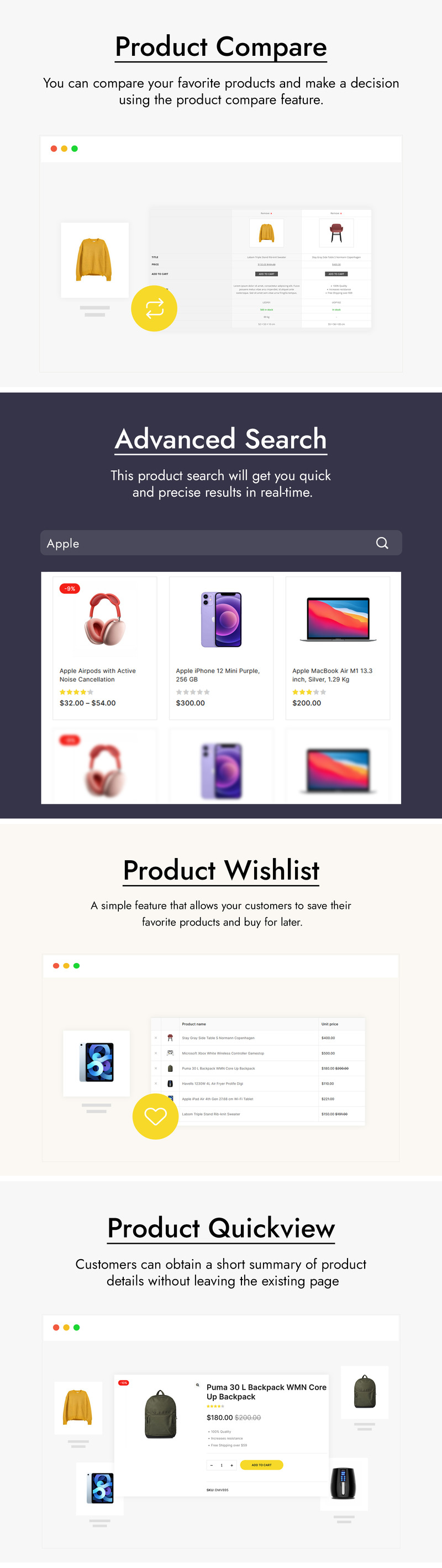 Megadel - uniwersalny motyw Mega Shop WooCommerce - Obraz funkcji 2