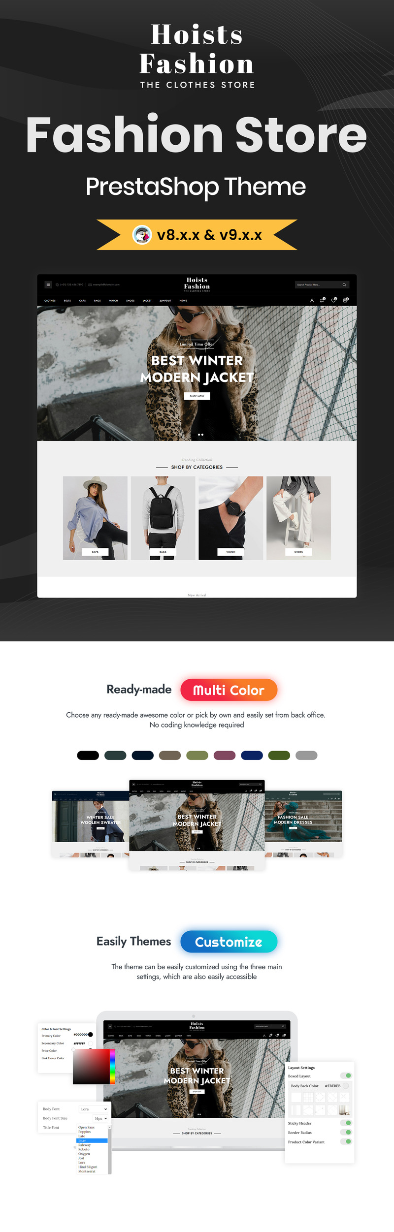 Hissar - Mode & klädaffär Prestashop Tema - Features Image 1