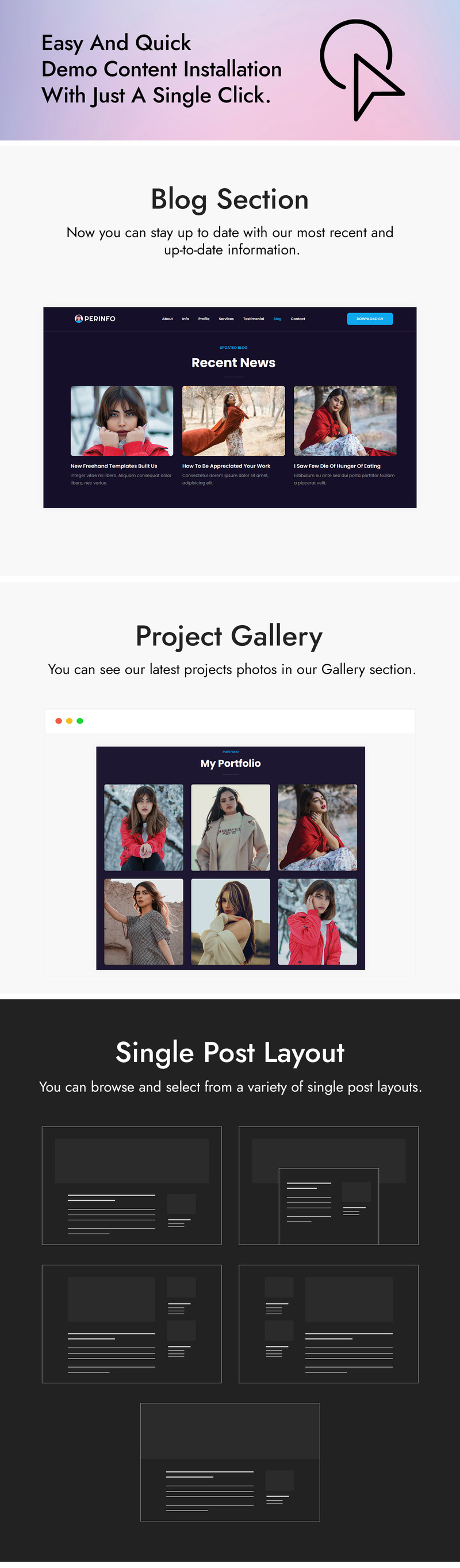 Perinfo - Тема WordPress для личного портфолио - Features Image 4