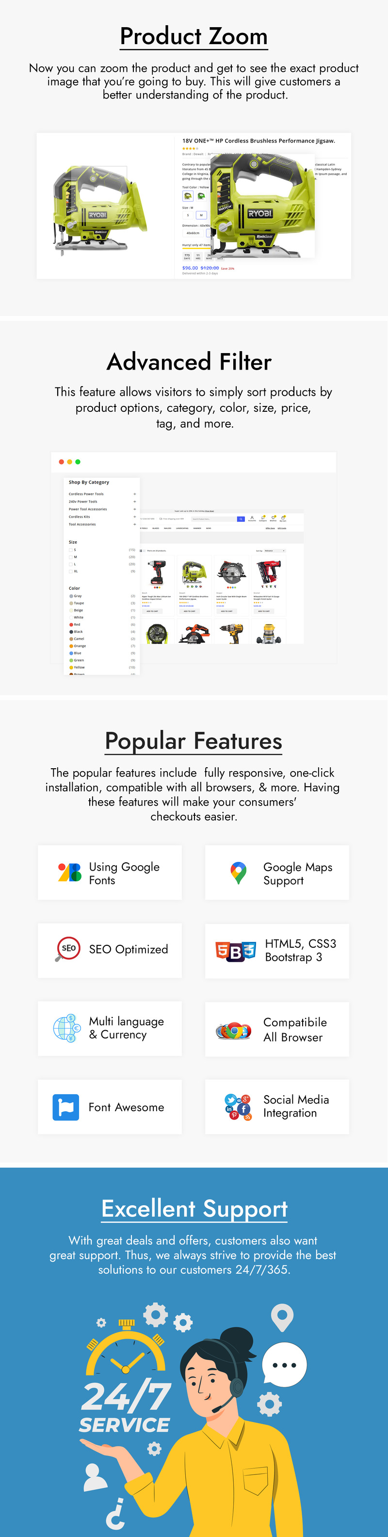 Toolieo - Power Tools & Hardware Prestashop Theme - Features Image 4