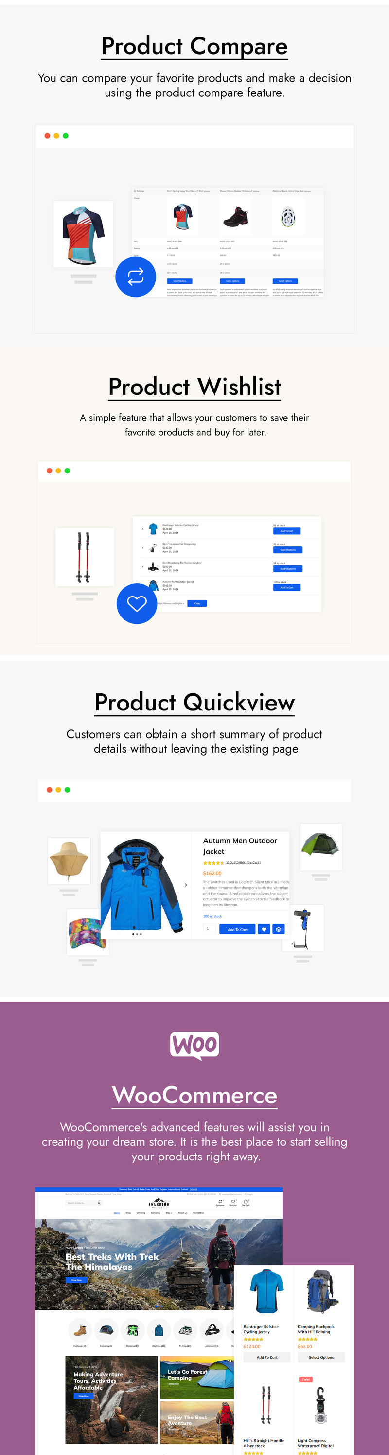 Trekkiow - Thème WooCommerce pour la randonnée, le camping, le suivi et les articles de sport - Caractéristiques de l’image 4